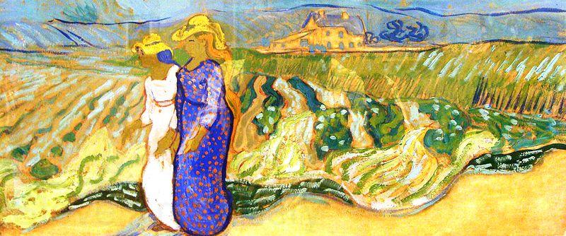 Vincent Van Gogh Women Crossing the Fields France oil painting art